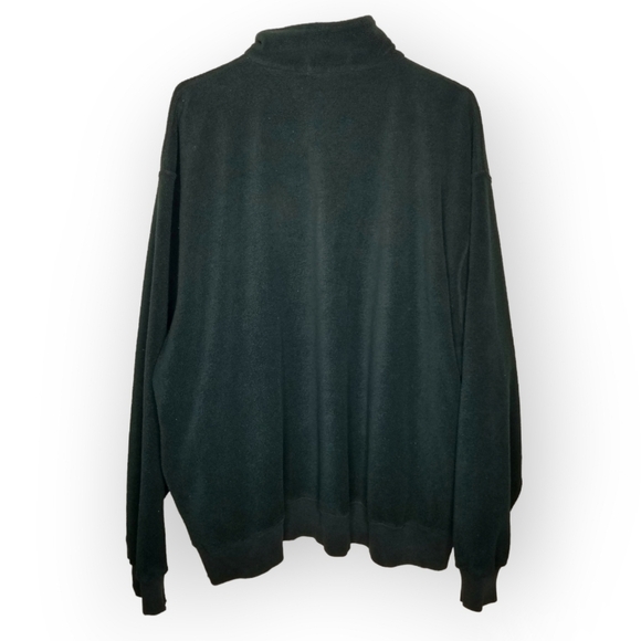 Vintage 90s Polo Ralph Lauren fleece pullover quarter zip XL forest green - Picture 2 of 6